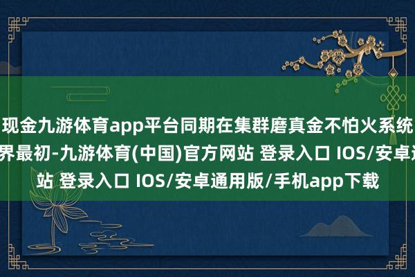 现金九游体育app平台同期在集群磨真金不怕火系统的性能上也终泄露业界最初-九游体育(中国)官方网站 登录入口 IOS/安卓通用版/手机app下载